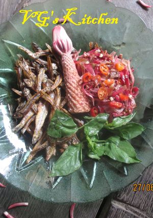 A picture of ANCHOVY SAMBAL GINGER FLOWER (Gerang Sambal Bongkot).