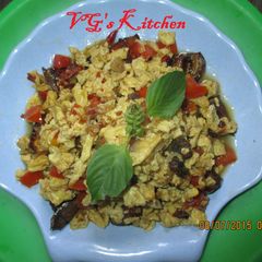 A picture of Fried Eggplant Smothered with Sauteed Egg (IHUTILINANGA).