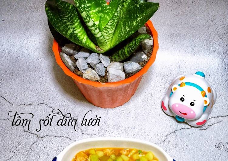 Recipe of Quick Tôm sốt dưa lưới cho bé