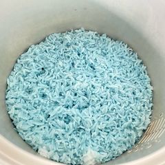 Steamed Butterfly Pea Rice A picture of Steamed Butterfly Pea Rice.