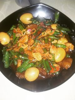 Foto resep Oseng kapatepu (kacang panjang telur puyuh)