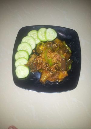 Foto resep teram cabe hijau (terong ati ampela)