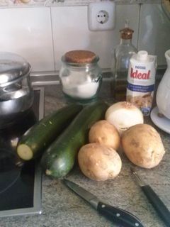 Una foto de Crema de calabacín fácil