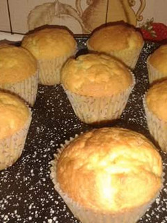 Una foto de Magdalenas caseras de vainilla