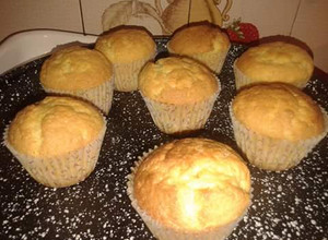Una foto de Magdalenas caseras de vainilla