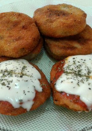 Una foto de Milanesas de berenjenas