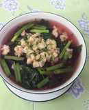 Canh rau dền tôm tươi