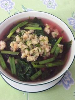 Hình của món Canh rau dền tôm tươi.