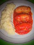 Salchichas o chorizos al pomodoro (Salsiccia Pomodoro Puré)