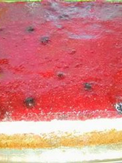 Una foto de Cheesecake de arándanos