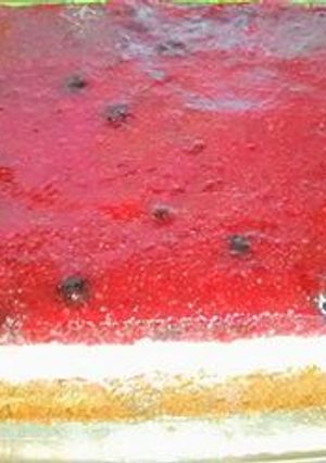Una foto de Cheesecake de arándanos