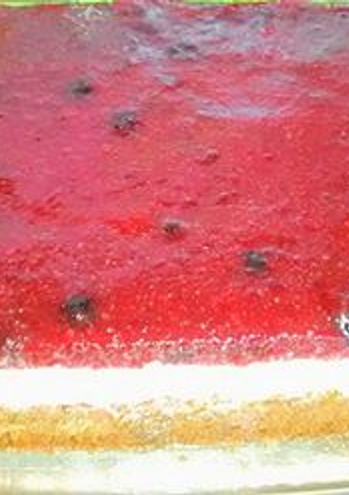 Una foto de Cheesecake de arándanos