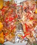 Papillot de trucha ahumada con zapallo criollo