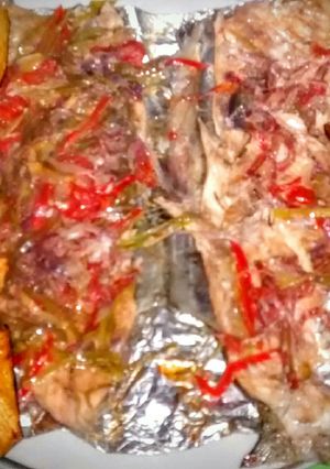 Una foto de Papillot de trucha ahumada con zapallo criollo