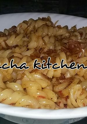 Foto resep macaroni pedas irit