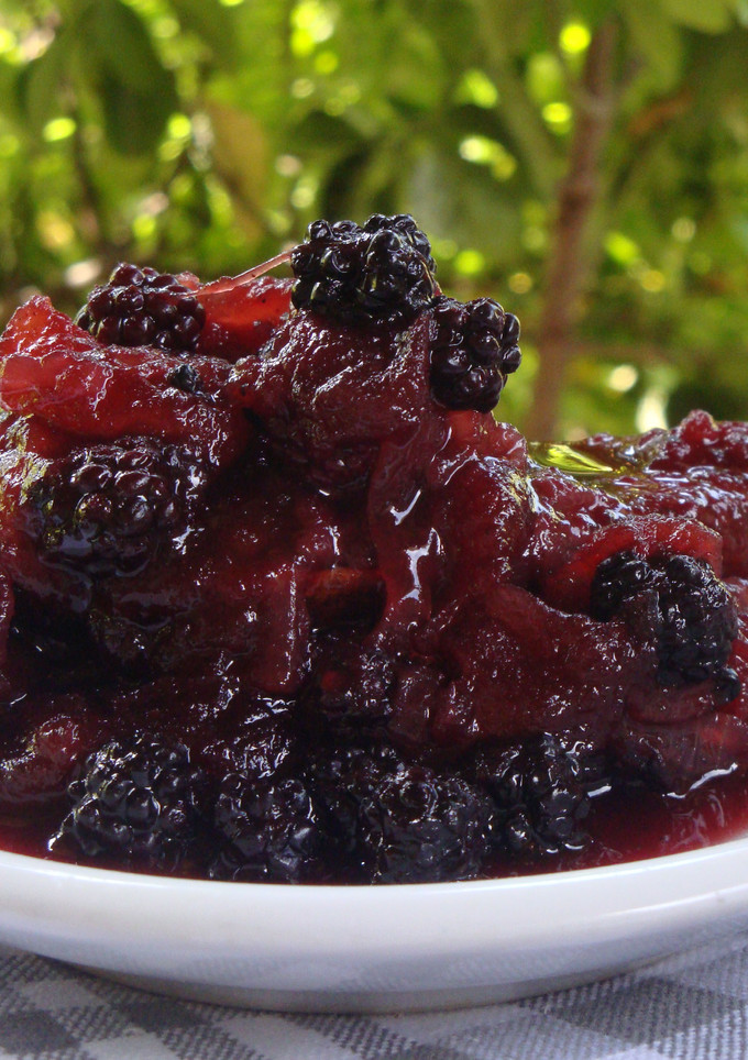 Una foto de Chutney de manzana y moras