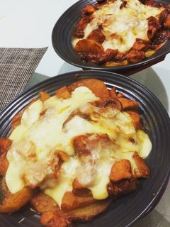 Foto resep Cheese BULDAK (Cheese Fire Chicken) (Ayam pedas keju)