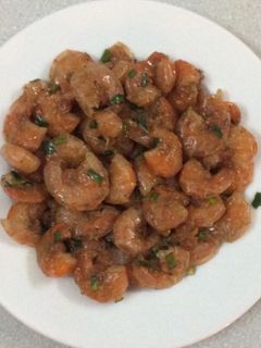 Hình của món Tôm lột rang muối, ram mắm.