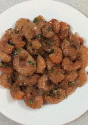 Hình của món Tôm lột rang muối, ram mắm.