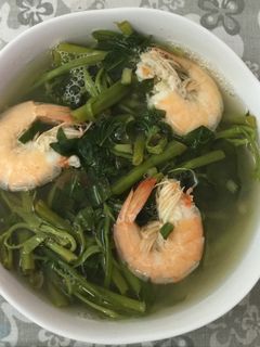 Hình của món Canh rau muống tôm.