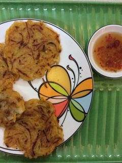 Hình của món Bánh bí ngô chiên.