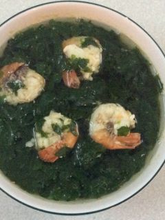 Hình của món Canh rau bồ ngót tôm.