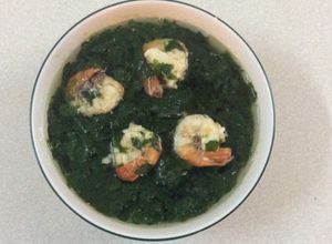 Hình của món Canh rau bồ ngót tôm.