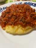 Polenta con sugo di frattaglie