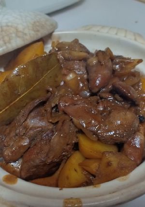 A picture of Chicken Liver Adobo.