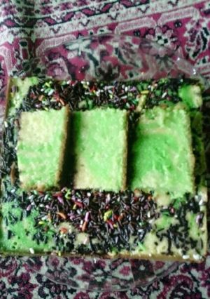 Foto resep Cake Marmer Pandan