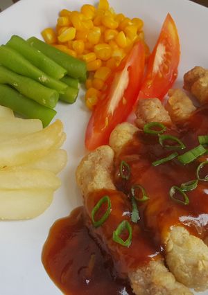 Foto resep Crispy beef with brown sauce