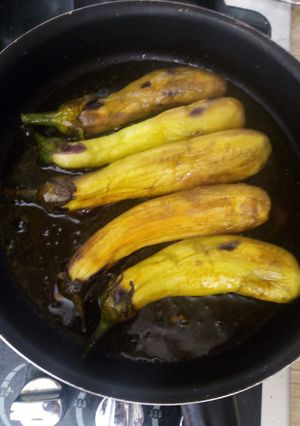 عکسی از دستور بادمجان سرخ کرده با کمترین روغن