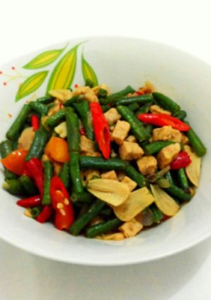 Foto resep Oseng Kacang Panjang dan Tempe
