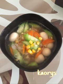 Foto resep Sup Oyong telur puyuh