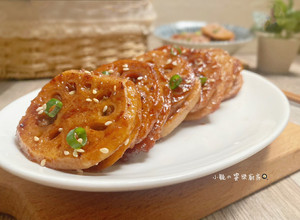 照燒蓮藕肉餅 的食譜成品照片