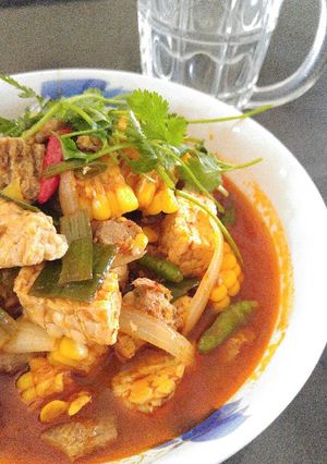 Foto resep tempe tomyam vege