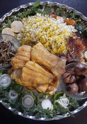 عکسی از دستور شوید پلو ماهی
