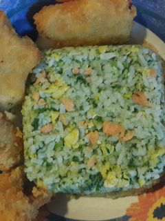 Foto resep Nasi goreng hijau salmon