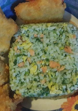 Foto resep Nasi goreng hijau salmon