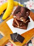 Brownie Fitness de chocolate y plátano sin azúcar y sin grasas