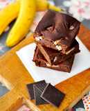 Brownie Fitness de chocolate y plátano sin azúcar y sin grasas