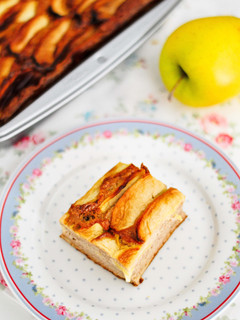 Una foto de Tarta Fitness de manzana y canela