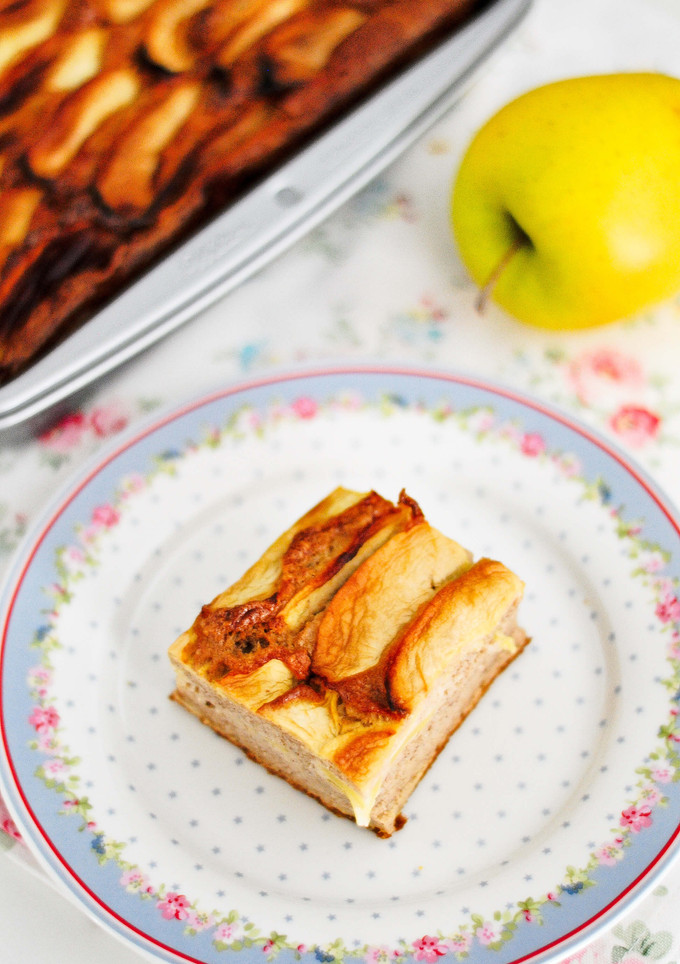 Una foto de Tarta Fitness de manzana y canela