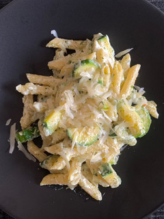 A picture of Pasta with Zucchini and Ricotta.