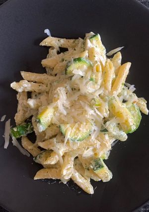 A picture of Pasta with Zucchini and Ricotta.