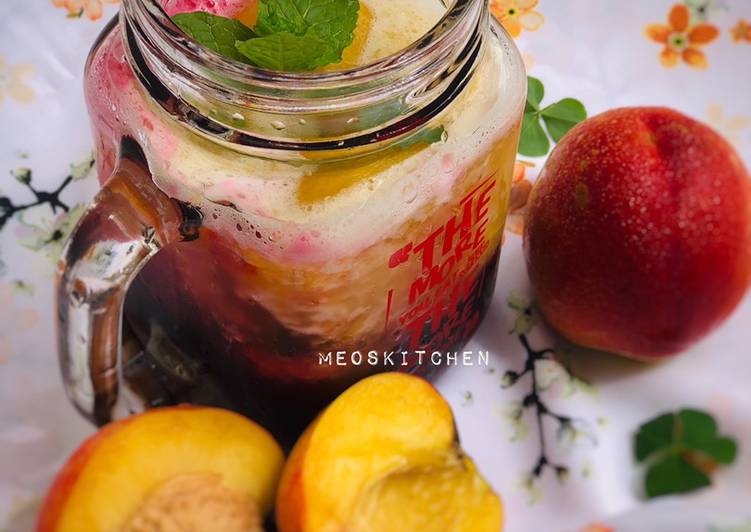 Recipe: Yummy NƯỚC ÉP CỦ DỀN & ĐÀO 🍑