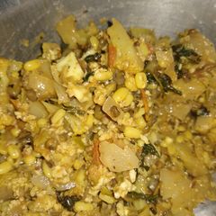 Cauliflower meti sabzi/palya A picture of Cauliflower meti sabzi/palya.