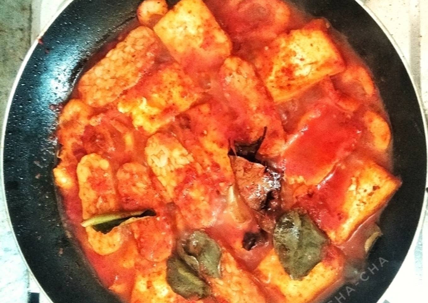 120).Tahu Tempe Udang Saos Merah🍅