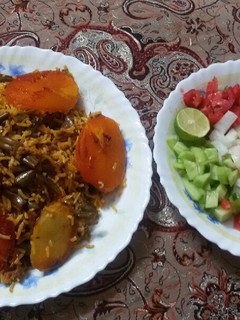 عکسی از دستور لوبیا پلو