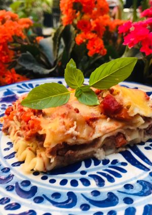Una foto de Lasagne al forno (Lasaña al horno)